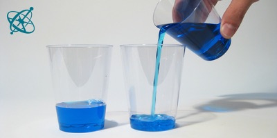 Sciensation hands-on experiment for school: Liquid fractions ( maths, fractions, water)