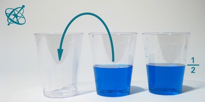 Sciensation hands-on experiment for school: Liquid fractions ( maths, fractions, water)