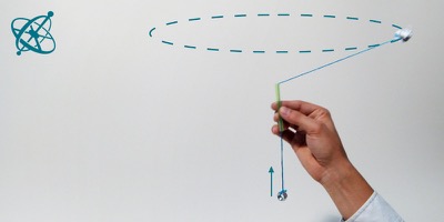 Sciensation hands-on experiment for school: Centrifugal lifting ( physics, mechanics, inertia, centrifugal force)